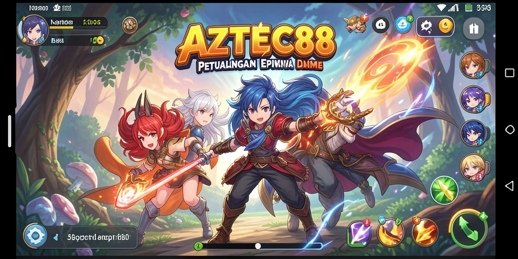 Tampilan gameplay yang menakjubkan dengan karakter Anime.