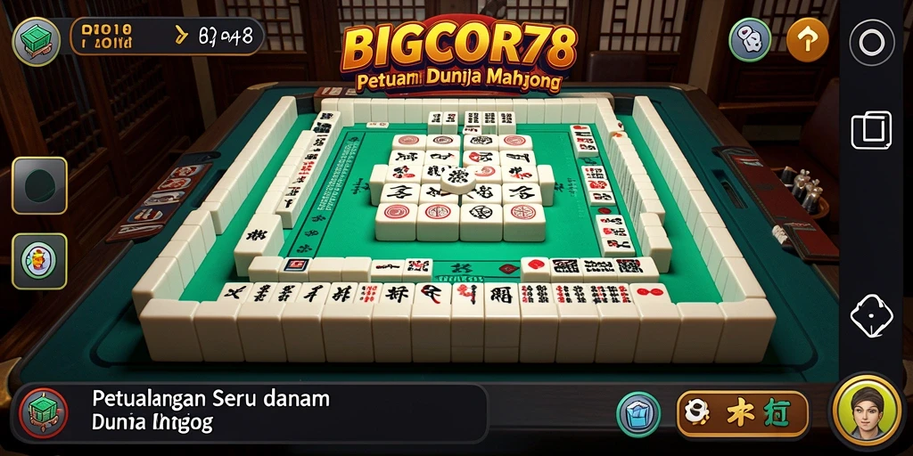 Tampilan gameplay Mahjong yang menegangkan di BIGCOR78.
