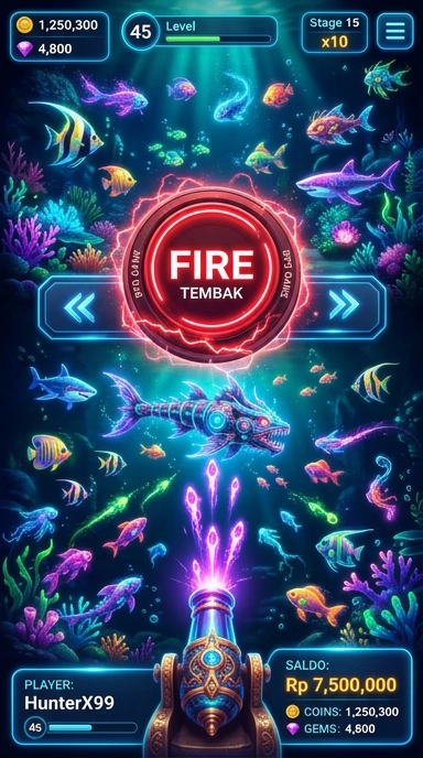 Screenshot antarmuka pengguna rpgame yang ramah pengguna.